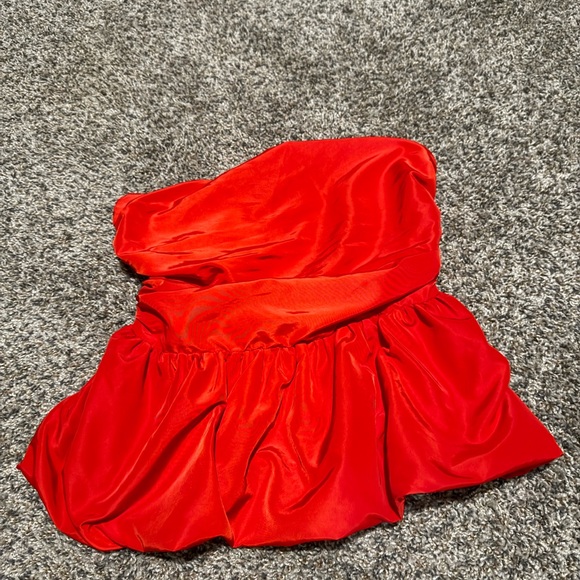 Steve Madden Tops - Steve Madden Red Strapless Satin Top
